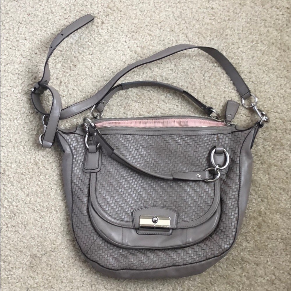 Grey messenger tote from Coach